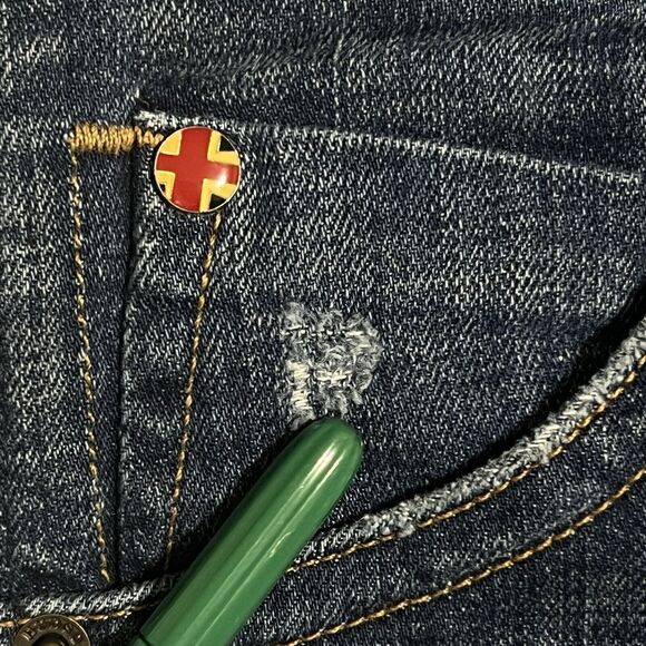 HUDSON Beth Baby Boot Cut Jeans Women's 27 Blue Denim Stretch Cotton Pockets - Picture 11 of 17